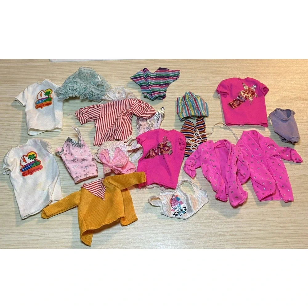 Vintage 80s Barbie lot Including Clothes, Accessories And A Case